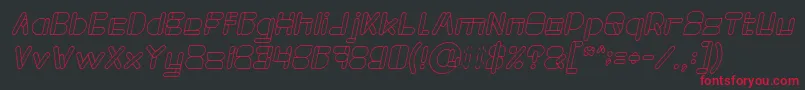 MAXIMUM KILOMETER Italic Font – Red Fonts on Black Background