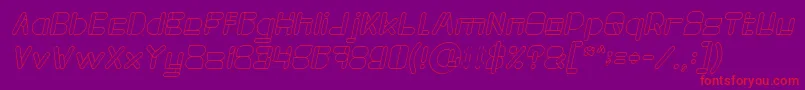 MAXIMUM KILOMETER Italic Font – Red Fonts on Purple Background