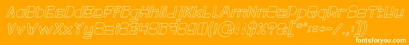 MAXIMUM KILOMETER Italic Font – White Fonts on Orange Background