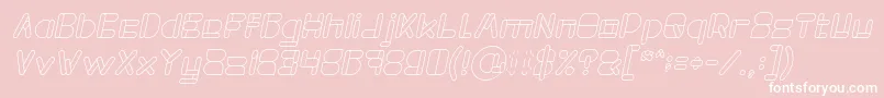 fuente MAXIMUM KILOMETER Italic – Fuentes Blancas Sobre Fondo Rosa