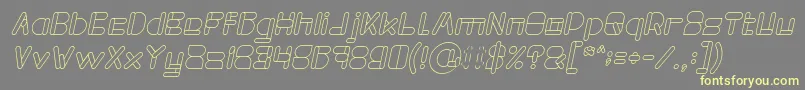 MAXIMUM KILOMETER Italic Font – Yellow Fonts on Gray Background