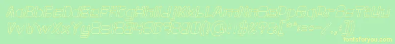 MAXIMUM KILOMETER Italic Font – Yellow Fonts on Green Background