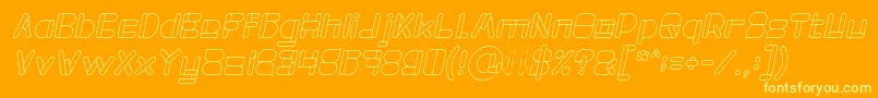 MAXIMUM KILOMETER Italic Font – Yellow Fonts on Orange Background