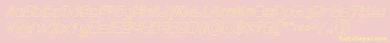 MAXIMUM KILOMETER Italic Font – Yellow Fonts on Pink Background