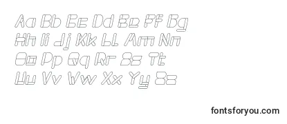 MAXIMUM KILOMETER Italic -fontin tarkastelu
