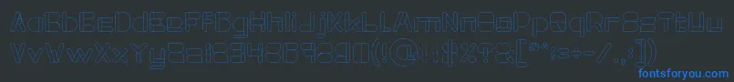 MAXIMUM KILOMETER Light Font – Blue Fonts on Black Background