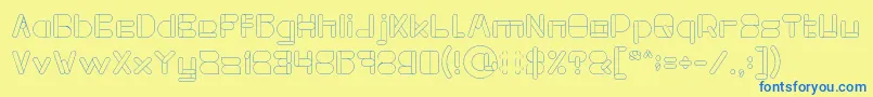 MAXIMUM KILOMETER Light Font – Blue Fonts on Yellow Background