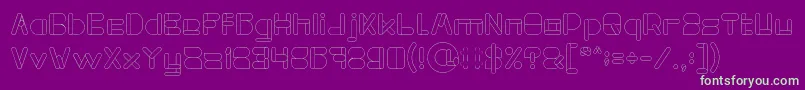 MAXIMUM KILOMETER Light Font – Green Fonts on Purple Background