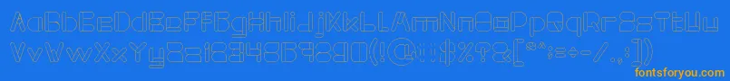 MAXIMUM KILOMETER Light Font – Orange Fonts on Blue Background