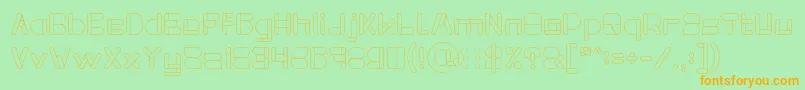 MAXIMUM KILOMETER Light Font – Orange Fonts on Green Background