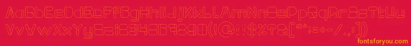 MAXIMUM KILOMETER Light Font – Orange Fonts on Red Background