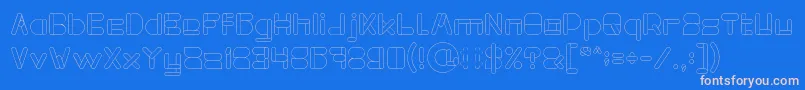 MAXIMUM KILOMETER Light-Schriftart – Rosa Schriften auf blauem Hintergrund