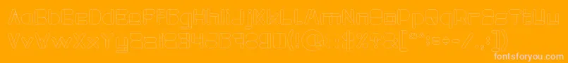 MAXIMUM KILOMETER Light Font – Pink Fonts on Orange Background