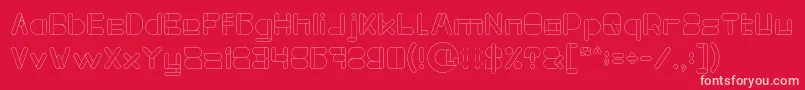 MAXIMUM KILOMETER Light Font – Pink Fonts on Red Background