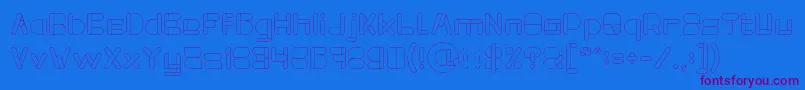 MAXIMUM KILOMETER Light Font – Purple Fonts on Blue Background