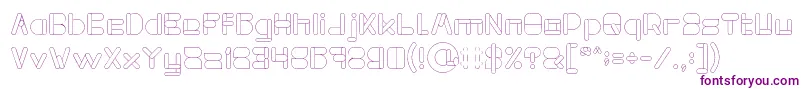MAXIMUM KILOMETER Light Font – Purple Fonts on White Background