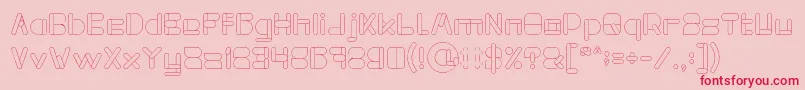 MAXIMUM KILOMETER Light-Schriftart – Rote Schriften auf rosa Hintergrund