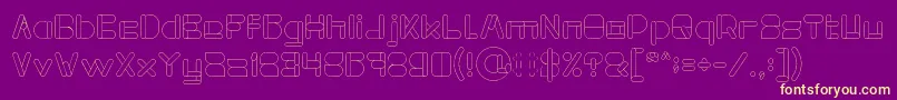 MAXIMUM KILOMETER Light Font – Yellow Fonts on Purple Background