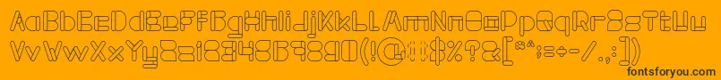 MAXIMUM KILOMETER Font – Black Fonts on Orange Background