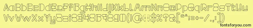 MAXIMUM KILOMETER Font – Black Fonts on Yellow Background