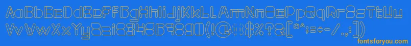 MAXIMUM KILOMETER Font – Orange Fonts on Blue Background