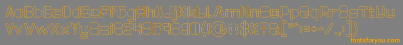 Saiba mais sobre a fonte MAXIMUM KILOMETER Fonte MAXIMUM KILOMETER – fontes laranjas em um fundo cinza