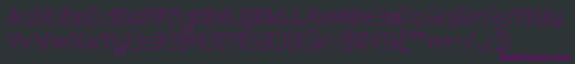 MAXIMUM KILOMETER-Schriftart – Violette Schriften auf schwarzem Hintergrund