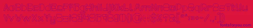 MAXIMUM KILOMETER Font – Purple Fonts on Red Background