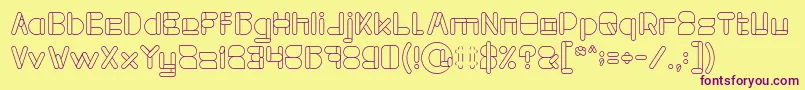 MAXIMUM KILOMETER Font – Purple Fonts on Yellow Background