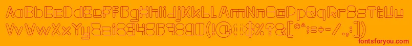 MAXIMUM KILOMETER Font – Red Fonts on Orange Background