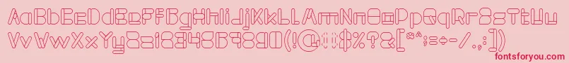 MAXIMUM KILOMETER Font – Red Fonts on Pink Background