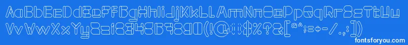 MAXIMUM KILOMETER Font – White Fonts on Blue Background