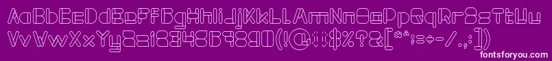 MAXIMUM KILOMETER Font – White Fonts on Purple Background