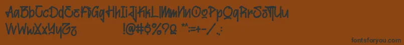 Maxtield Font – Black Fonts on Brown Background