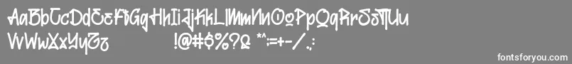 フォントMaxtield – 灰色の背景に白い文字