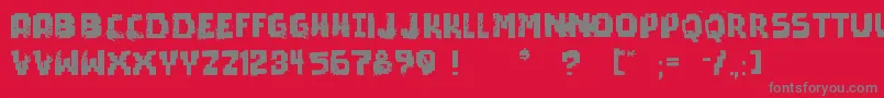 PixelDead Font – Gray Fonts on Red Background