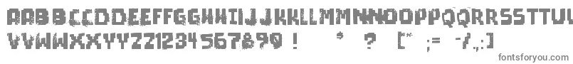 PixelDead-Schriftart – Graue Schriften auf weißem Hintergrund