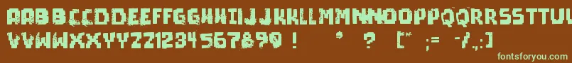 PixelDead Font – Green Fonts on Brown Background