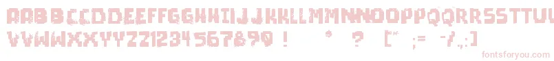 PixelDead-Schriftart – Rosa Schriften auf weißem Hintergrund