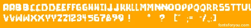 PixelDead-fontti – valkoiset fontit oranssilla taustalla