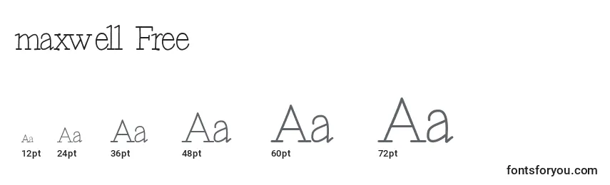 Maxwell Free Font Sizes