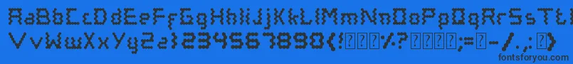 maxwox Font – Black Fonts on Blue Background