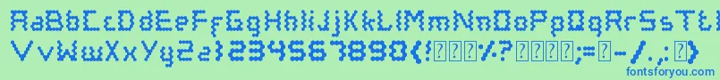 maxwox Font – Blue Fonts on Green Background