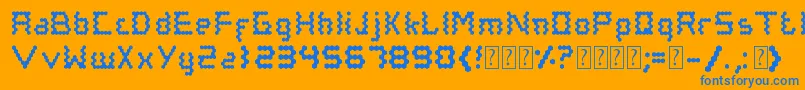 maxwox Font – Blue Fonts on Orange Background