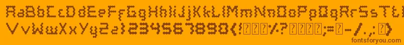 maxwox Font – Brown Fonts on Orange Background