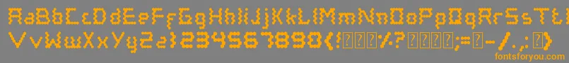 maxwox Font – Orange Fonts on Gray Background