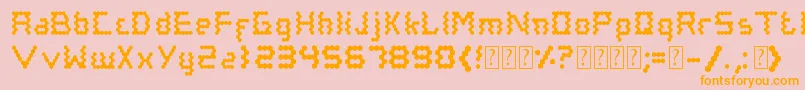 maxwox Font – Orange Fonts on Pink Background