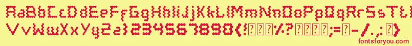 maxwox Font – Red Fonts on Yellow Background