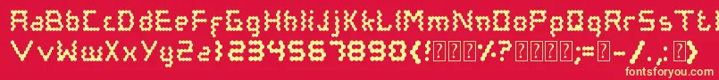 maxwox Font – Yellow Fonts on Red Background