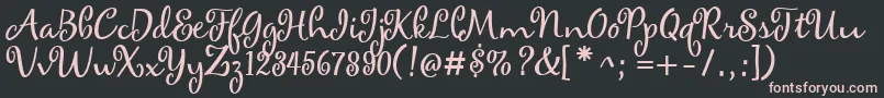 maya Font – Pink Fonts on Black Background